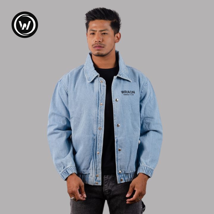 Wraon%20Light%20Blue%20Stretchable%20Denim%20Bomber%20Jacket%20For%20Men%20-%20Fashion%20%7C%20Jackets%20For%20Men%20%7C%20Men's%20Wear%20%7C%20Denim%20Jackets%20%7C%20-%20Image%203