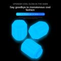 10Pcs Glow Valve Cap Fluorescent Blue Glow Automobile Motorcycle Bicycle Wheel Tire Hub Luminous Cap Decoration. 