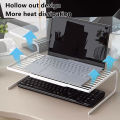Computer Monitor Stand Bracket PC Screen Rack Laptop Cooling Holder Desktop Keyboards Mouse Storage Organizers For Macbook Queena. 