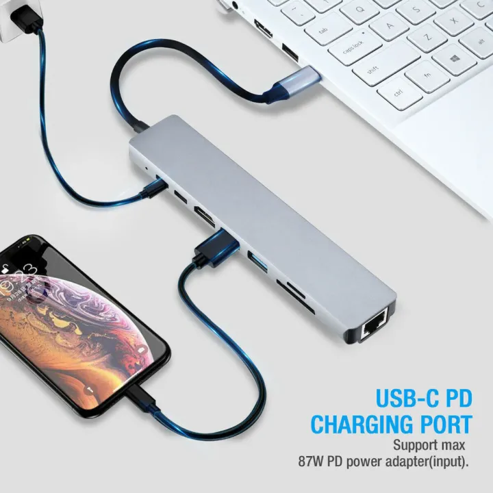 8%20in%201%20For%20MacBook%20Pro%20Air%20Multiport%20USB-C%20HUB%20To%204K%20HDMI%20USB%203.0%20Aux%20Adapter%20-%20Image%203