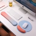 Ergonomic Memory Foam Keyboard Wrist Rest Pad Non-slip Mouse Mat 3D Gel Mousepad With Wrist Rest Support. 