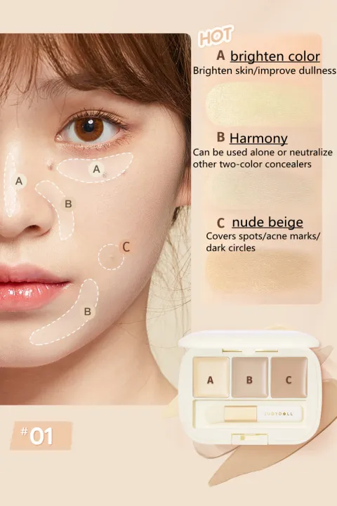 Wenefang%20Fashion%20Judydoll%20Moisturizing%20Three-Color%20Concealer%20Palette%20High%20Coverage%20Waterproof%20And%20Sweatproof%20Long-Lasting%20Natural%20-%20Image%204
