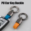 Key Holder Car Key Buckle Creative Keys Organizer Key Ring Leather Key Chain Bag Charms Pendant Round Buckle Keychain Accessories. 