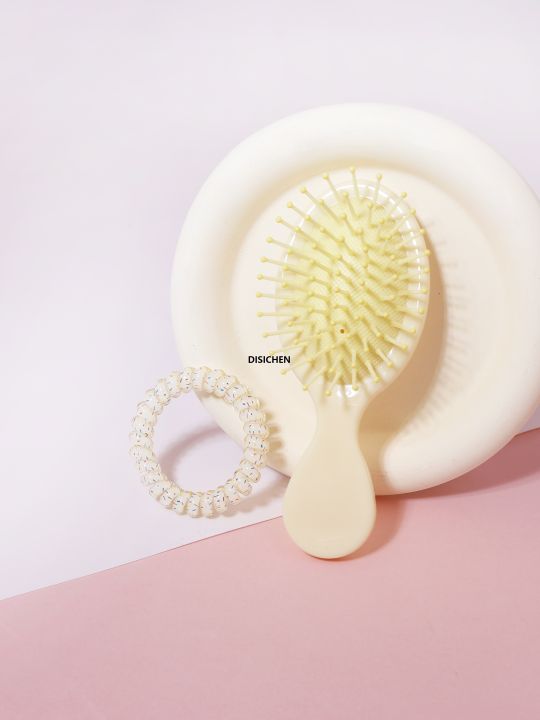 DISICHEN%202PCS/set%20portable%20hair%20brush%20set,%20mini%20oval%20dry%20and%20wet%20air%20cushion%20hair%20brush,%20telephone%20line%20hair%20with%20plastic%20hair%20rings%20Profesional%20-%20Image%205