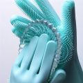Bizzy 2PCS/set Silicon Dish Scrubber Rubber Gloves 100% Food Grade Cleaning Sponge Dishwashing Gloves Magic Silicone Gloves. 