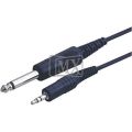 Digital Mic Cable For Amplifier DJ Console, Mixers and Guitar 1.2 Meters p38 Mono Male 6.3 mm to 3.5 mm Stereo EP Male. 