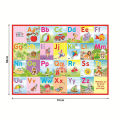 Clever Kids Educational Alphabet Activity Mat (91 cms X 66 cms Jumbo Mat) with 13 Both Sides Printed Flash Cards & 26 Transport Vehicle eva Cutouts with Velcro. 