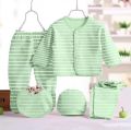 KidsSansar - New Born Baby 100% Cotton 5 PCs Clothes Set. 