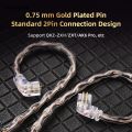 Sutuiying QKZ T1 Earphone Cable Original QDC Copper Silver-plated Upgrade Wire 3.5mm Wired Headphone For KZ ZSN PRO X ZS10 pro EDX TRN CCA. 