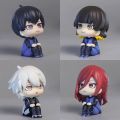Blue Lock Anime Yoichi Isagi, Seishiro Nagi, Meguru Bachira, Hyoma Chigiri Look Up Figures. 