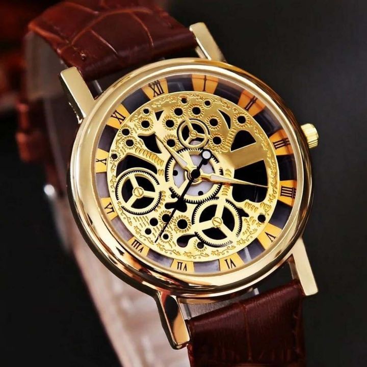 Nacked Dialed Fashionable Designed Analog Watch