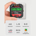 Tester RCD Check Phase Neutral Plug/Maker Tester Socket Test Digital HT106/HT107 Socket Tester Voltage/British European Grounding NCV. 