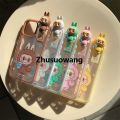 Zhusuowang IUQXU Labubu 3d Doll Zimomo Phone Case Phone14 Suitable For Iphone 1New style 6 Mokoko Silicone Transparent Protective Case Girlfriend Gifts. 