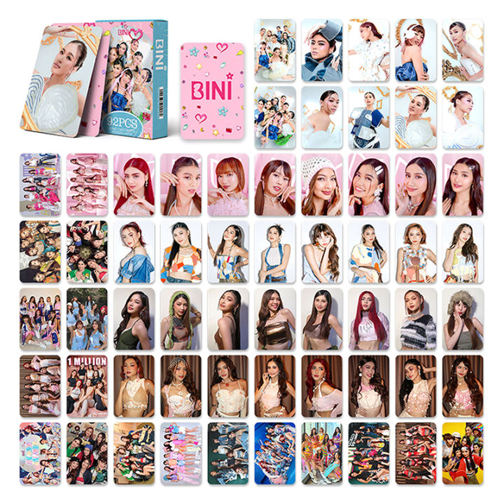 92pcs Bini Lomo Card Photo Card Laser Holographic Card HD Printed Fans Gift Aiah Colet Maloi Gwen Stacey Mikha Jhoanna Sheena JINBING