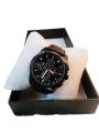 Black Leather Belt Quartz Watch For Men. 