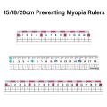 Creative Transparent Ruler With Wavy Line Preventing Myopia Scale Ruler Plastic Drawing Measurement Tool School Office. 