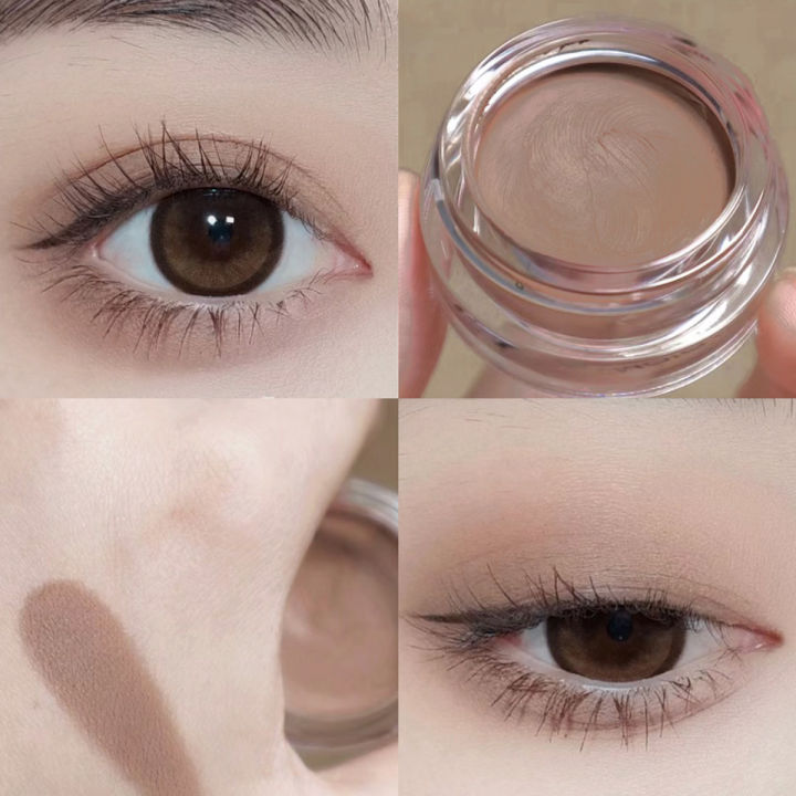 Cream Peach Eyeshadow Cream Matte Low saturation Eye shadow Blush Pink Orange Earth color Makeup Autumn and Winter Color System Luhuai CVC