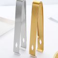 Delicate Stainless Steel Ice Tong 6.3" x 0.8" Square Head Mini Sugar Tongs Rose Gold Silver Easy Grip Metal Serving Tongs Restaurant. 