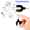 3.5mm Audio Jack to Headphone Microphone Splitter Converter Adapter (Specially Design for Mobile and Tablet). 