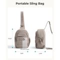 Versatile Multiple Pockets Fluffy Crossbody Bag Soft Portable Chest Bag Lightweight Commuting Bag For Travel Work Shopping Gym Store. 