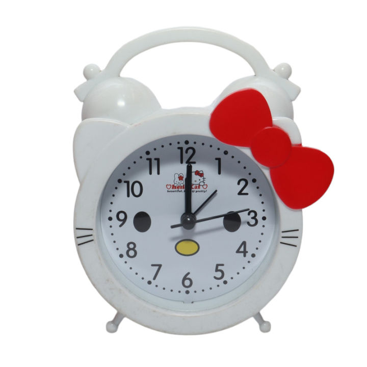 White Plastic Stylish Design Alarm Clock