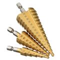 Step Drill Bit Drill Set For Metal, Wood, Plastics HSS-3 | Multipurpose Dril Bit Set With Heat Treated & Titanium Nitride Coating. 