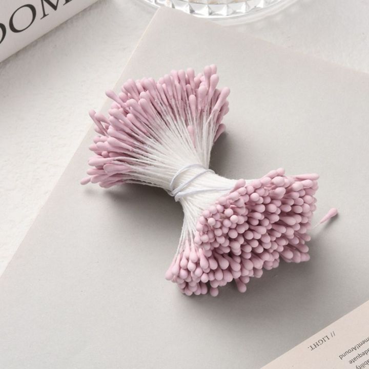 400PCS DIY Handmade Waterdrop Artificial Pistil Plastic Peach Apricot Blossom Peach Pistil 6CM Flower Making Accessories