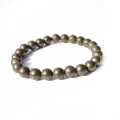 Pyrite Natural Healing Crystal Unisex Jewelry  Bead Bracelets -On Bead Bracelet. 