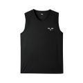 Men's V-neck Ice Silk Waistcoat Vest Quick-drying Fitness Breathable Vest Sleeveless T-shirt Base Shirt 2022 New. 