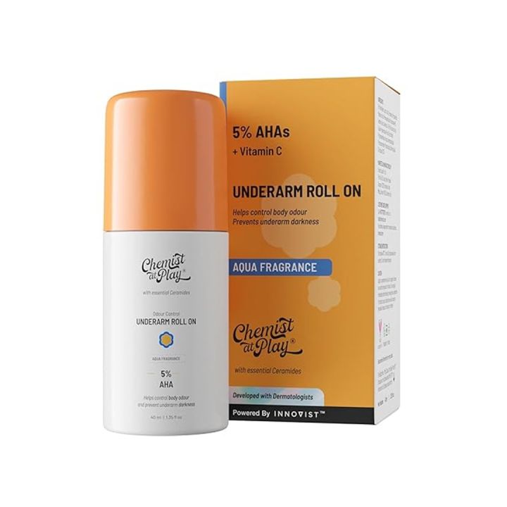 Chemist At Play Under Arm Roll On - Aqua Fragrance - 40ML (5% AHAs + Vitamin C)