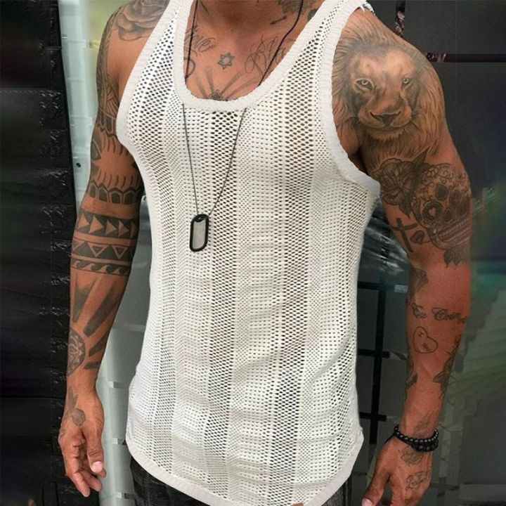 European%20and%20American%20New%20Men's%20Summer%20Thin%20Sleeveless%20Men's%20Vest%20White%20Mesh%20Hollow%20Sports%20Top%20SY0023%20-%20Image%205