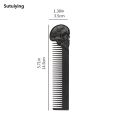 Sutuiying 1Pc Men's Beard Brush Stylish Design Retro Hairdressing Portable 2025 New Tool Metal Professional Styling Comb for Home Beauty Salon. 