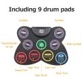 NAMUNY Electric Drum Set, 9 Pads Silicon Foldable Electronic Drum with Headphone Jack,Build in Speaker ,Foot Pedals,Drum Sticks. 