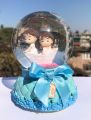Blue Colored Couple Design Water Globe/Showpiece/Water Ball For Valentine. 