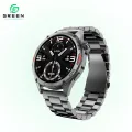 Green Orbit Pro Luxury Smart Watch | 1.43" AMOLED Display | Metallic Body With Stainless Steel & Leather Strap | 3D Watch Faces  | BT Calling | IP68 Water Resistance | 178 Sports Modes | BT V5.2 | 270mAh Battery | 20 Days Standby | AOD | 1 Year Warranty. 