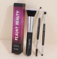 MAANGE 3pcs Essential Travel Makeup Brush Flat Foundation, Eyeshadow, Eyebrow Brush MAG51645. 