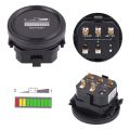 JINMY 2X 12V/24V/36V/48V/72V LED Digital Battery Indicator Waterproof Meter Gauge Battery Indicator for Go-Lf Ca-Rt. 