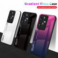 Vantime Case for OPPO F25 Pro / Reno11 F 5G Glossy Glass Gradient Back Hard Shockproof Casing. 