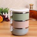 3 Layer Stainless Steel Lunch Box Multi Layers Stackable Thermal Bento Boxes for Kids Adults Portable Food Container for Office Work Home Picnic. 