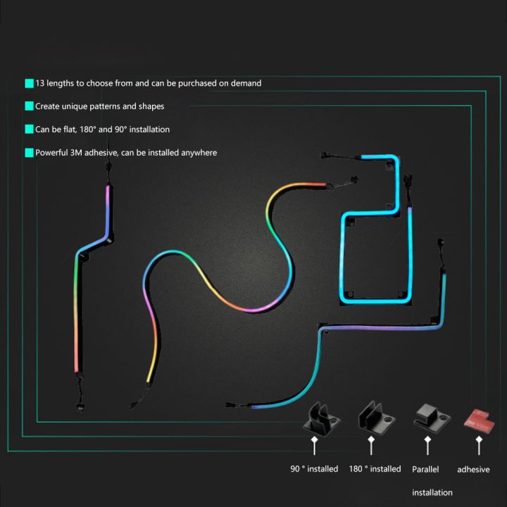 FORIDE%20ARGB%20LED%20Strip%20for%20PC%20Computer%20Case%20+5V%203Pin%20ARGB%20Magic%20Color%2019%20Dynamic%20Modes%2038%20LEDs%20-%20Image%204
