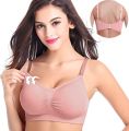 Nursing Bra with Padding Pregnant Women's Plain Color Bra Maternity Nursing Bras Vest Tops Sleep Nursing Bra. 