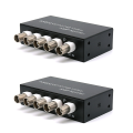 JINMY 2X Signal 1 in 4 Out AHD/CVI/TVI Video Splitter HD Coaxial Camera,Black. 