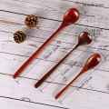NAMUNY 1set Wooden Flatware Set, Wooden Portable Set Spoon Fork Chopsticks & 6 Pieces Wooden Spoons Long Handle Soup Spoons. 