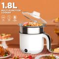 1.8L Non-Stick Mini Electric Rice Cooker with Steamer & Frying Pan | Multi-Purpose Hot Pot & Instant Noodle Cooker | Best for Hostel Students & Quick Cooking | Momo Maker | Momo Steamer |. 