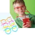 1PC Fun Soft Plastic Straw Glasses Flexible Drinking Toys Joke Tube Tools Kids Baby Birthday Party Funny Gadgets. 