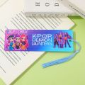 Kawaii Acrylic Kpop Demon Hunters Bookmarks Stationery With Tassel Anime Book Page Markers Cartoon Huntrix Reading Book Clip Kpop Fans. 