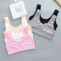 Teen bra girl vest Cotton Spandex Big Girl's Sport 7-14 Years Adolescente Kids Underwear Letter Racerback Training 1 piece. 
