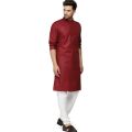 Maroon Solid Kurta Pajama Set For Men - Maroon | Fashion | Kurtha For Men | Pajamas Set For Men | Men'S Wear. 