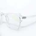 White Transparent Square Shape Cut Glasses Frame For Unisex. 