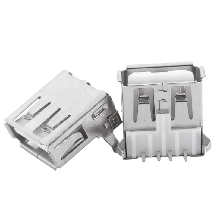 10%20PCS%20USB%20Type-A%20Female%20PCB%20Mount%20Socket%20Plug%20Connector%20Right%20Angle%204%20Pin%20New%20-%20Image%203